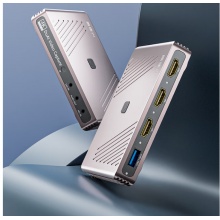 HDMI双路视频采集卡 高清4K输入1080P采集usb3.0环出 游戏直播电脑录制专用采集器 TJX-CK302