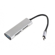 Type-C接口转USB/MS/SD/TF扩展坞分线器四合一 电脑手机转读卡器数据拓展坞 YLX-514C